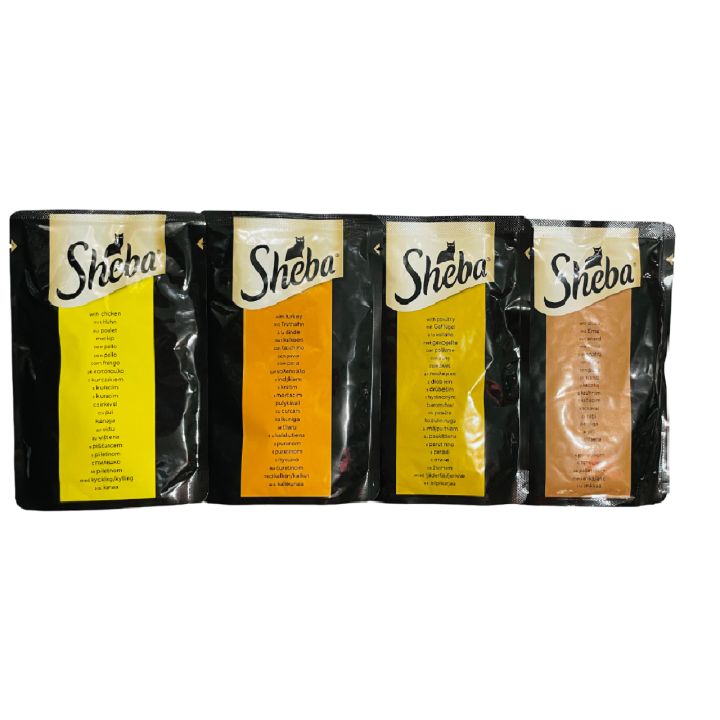 Pack Of 4 Sheba Fine Flakes Poultry Selection Wet Cat Food - (4x85G)