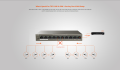 TENDA TEF1110P-8-63W | 8 PORT POE Ethernet Switch, Hub, 8 POE with 2 Uplink , Plug and Play for Office Network, Home Network. 
