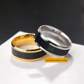 Chic Stainless Steel Temperature Sensor Unisex Finger Ring Jewelry Couple Gift. 