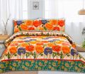 Doublebed Bed sheets Set King Size- 100% Salonika Cotton Bedsheets Double bed King- Printed Design Bedsheet Sets with Pillow Cover. 