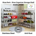 Stainless Steel Shoe Storage Organizer Shoe Rack  Storage Shelf for Bedroom, Closet, Entryway, Dorm Room. 