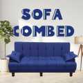 Sofa CumBed 3 Seater Blue Valvet & Custumize Colours Special offer Available. 