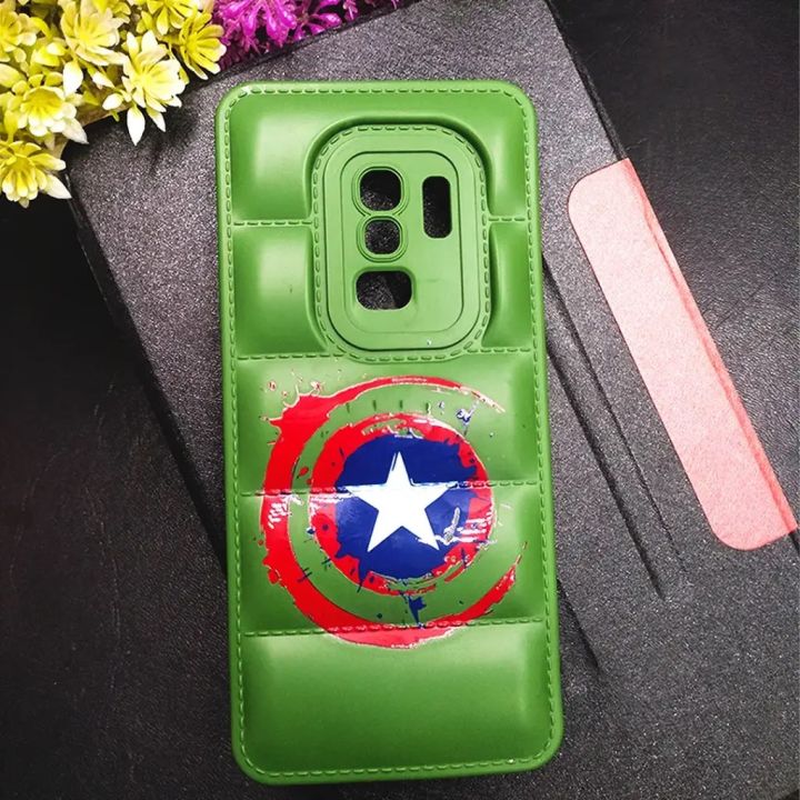 Samsung Galaxy S9 Plus 3D Puffer Back Printed Soft Silicone Back Case (Green) Protective Silicone  mobile  Covers, Soft Touch Silicone  for  Premium Silicone mobile Covers in Pakistan
