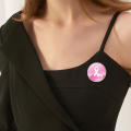 Breast Cancer Awareness Lapel Pin Breast Cancer Pin Women Charity Public Welfare Ribbon Brooch Round Badge. 