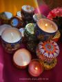 scented candle beautiful color smokless aromatherapy wax aluminum tin jar. 