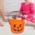 Halloween Pumpkin Bucket Candy Bucket Halloween Props Candy Basket Portable Decor Gift Basket Thanksgiving with Handle Trick or Treat Bucket. 