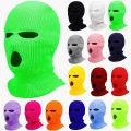 Winter Warm Head Cover, 3-hole Knitting Ski Mask Cold Proof Riding Full Face Mask. 
