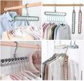 Rotate Anti-Skid Folding Hangers Magic Space Saving Hangers Clothes Hangers Organizers 9 Hole 360°. 