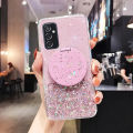 For Samsung Galaxy A13 5G Shiny Ring Case Glitter Soft Transparent Makeup Mirror Cases for Samsung A13 5G Back Cover Stars Moon Girls. 