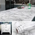 60cm x 200cm Self-Adhesive Marble Sticker Roll – Waterproof PVC Vinyl Sheet for Kitchen, Countertops, Wall & Furniture Decor. 