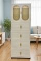 Portable Kids Closet Children's Wardrobe Collapsible Plastic Large Baby Clothes Cabinet Bedroom Nursery Armoire Quick Install Toddler Dresser with Hanging Rod and Door,Large 2 Cubes,White. 