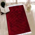 Luxury Anti-Slip Velvet Prayer Mat-Jaye Namaz Prayermat with foam-Quilted Jai Namaz | Janamaz. 