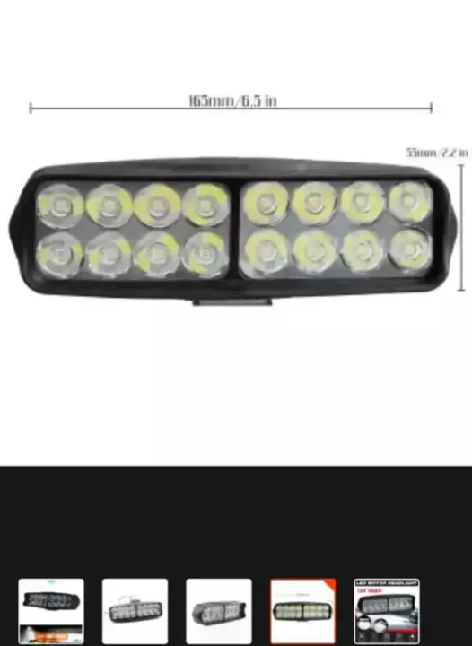 Super%20Bright%2016%20LED%20Light%20Bar%20For%20Car%20Bumpers,%20Jeeps%20&%20Bikes%20Universal%20Fitting%20With%20Flashing%20-%20Image%203