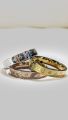 "Gold and Silver Plated Bracelet and Ring Combo - Designer Style". 