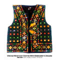 Womens Multicolor Waistcoat Jacket Koti Gilet crafted with Fine Embroidery & Sequins for Female Adults Pakistani Traditional Wear Vintage Fashion Waist Coat Sleeveless by ZENZ. 