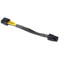 ATX 4 Pin Female to Motherboard CPU 8(4+4) Pin Male EPS 12V Converter Adapter Extension Cable Braided Sleeved. 