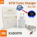 Original 100% Xiaomi Mi 67W Turbo Fast Charger With Free 6A Super Fast Turbo Charging Cable Type C for Xiaomi 11 Pro & Xiaomi 11 Ultra Mi 11T, Poco F3, Poco X3 GT, Poco F3 GT Redmi 10 Pro, Mi 10T, Poco M3-33W, 55W. 