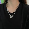 Kpop Harajuku Goth Colorful Butterfly Pendant Clavicle Neck Chains Necklaces For Women Egirl Friends Aesthetic Jewelry. 