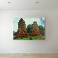Ancient Temple Thailand Photo Print on Canvas Wall Decor Frame Home Decoration Gift. 