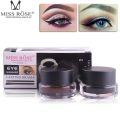 MISS ROSE GEL EYELINER 2 COLOR  SET BLACK AND BROWN 24 HOURS LONG LASTING WATERPROOF. 