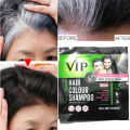 VIP 5 in 1 Hair Colour Shampoo base Hair Color Shampoo,Black & Brown 180 ml only 15 minutes. 