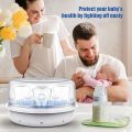 Bellababy Baby Bottle sterilizer Microwave Steam Sterilizer for Baby Bottles, Pacifier, Breast Pumps Accessories, Large Capacity, 99.99% Disinfection in 2 Mins. 