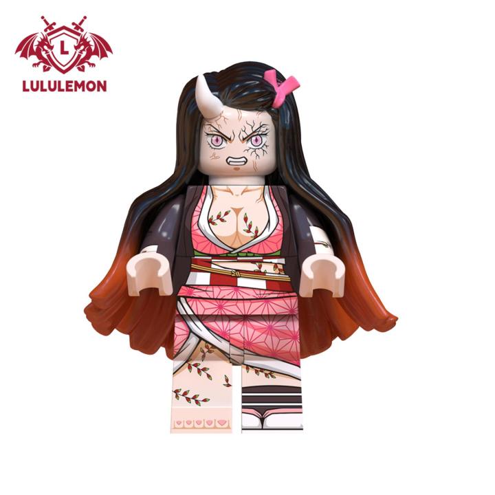 Lululemon Building Blocks Minifigure Japan Anime Cartoon Anime Minifigure Assembled Toy