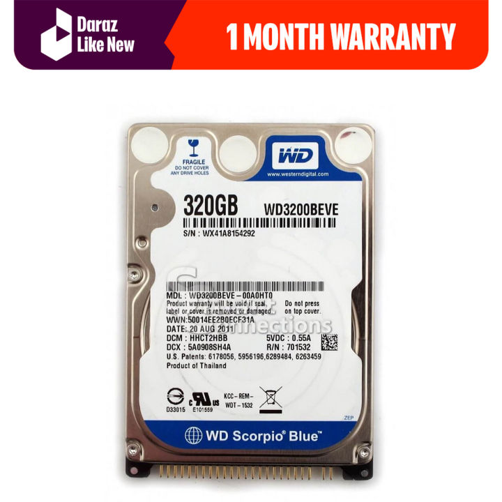 "Branded Original HDD 320GB Hard Disk Drive for Laptop/PC (Laptop Pulled) - Daraz Like New"