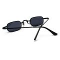 Retro Punk Glasses Clear Square Sunglasses-Black Gray & Gold. 