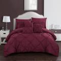 8 Pcs Fancy Embroidered Pintuck Duvet Set in Cotton-PINTUCK PLEATED 8 PC LUXURY BED SET-Luxuries Look For your Beautiful Home Décor. 
