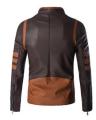 Brown-Faux Leather Wolverine Jacket-For Men. 