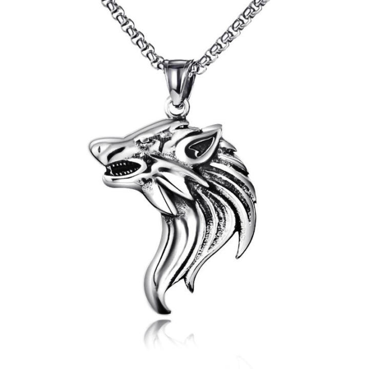 viking Wolf pendent necklace jewelry Viking Animal Necklace for men