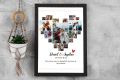 Heart-Shaped Decorative Photo Frame, Perfect Gift for Anniversaries, Weddings, Birthdays, Valentine’s. 