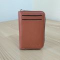 KaiHua RFID Blocking Wallet for Men – PU Leather Zipper Card Holder with 13 Card Slots, Compact & Casual. 