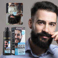 Instant Beard Dye Cream Men Mustache Beard Cream Natural Black Dye Wax Fast Color Long Lasting Black Beard Care Tint Cream. 