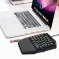 Topsky One Handed Keyboard One-Handed Mechanical Gaming Keyboard RGB LED Backlit SADES Portable Mini Gaming Keypad for L O L/PUBG/Wow/Dota/OW/Fps Game. 