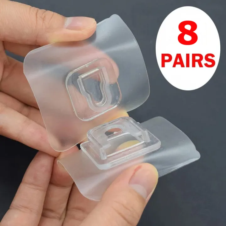 8Pair%20(16PCs)%20Double-Sided%20Adhesive%20Wall%20Hooks,%20Heavy%20Duty%20Clear%20Sticky%20Hooks%20for%20Bathroom,%20Kitchen,%20and%20Home%20Organization,%20No%20Scratch,%20Waterproof,%20Oilproof%20-%20Image%2010