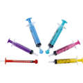 Oral children's feeding device, food grade material, needle free syringe, with lid syringe. 