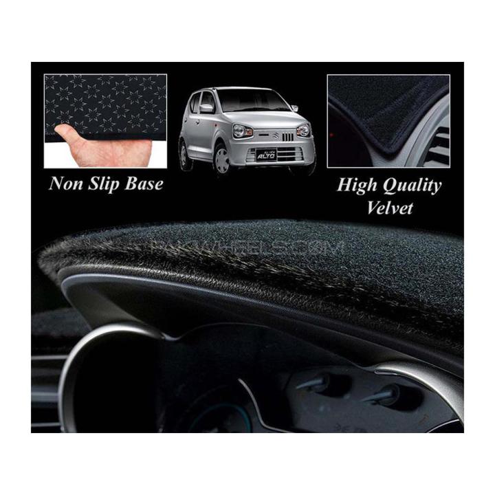 SUZUKI ALTO 2019-22 VELVET DASHBOARD MAT / COVER - BLACK