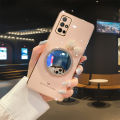 Maitus for Samsung Galaxy A71 Back Cover Luxury 6D Plating Square Bumper Shiny Bowknot Makeup Mirror Soft Silicone Girls Cases Full Protection Mobile Phone Case. 