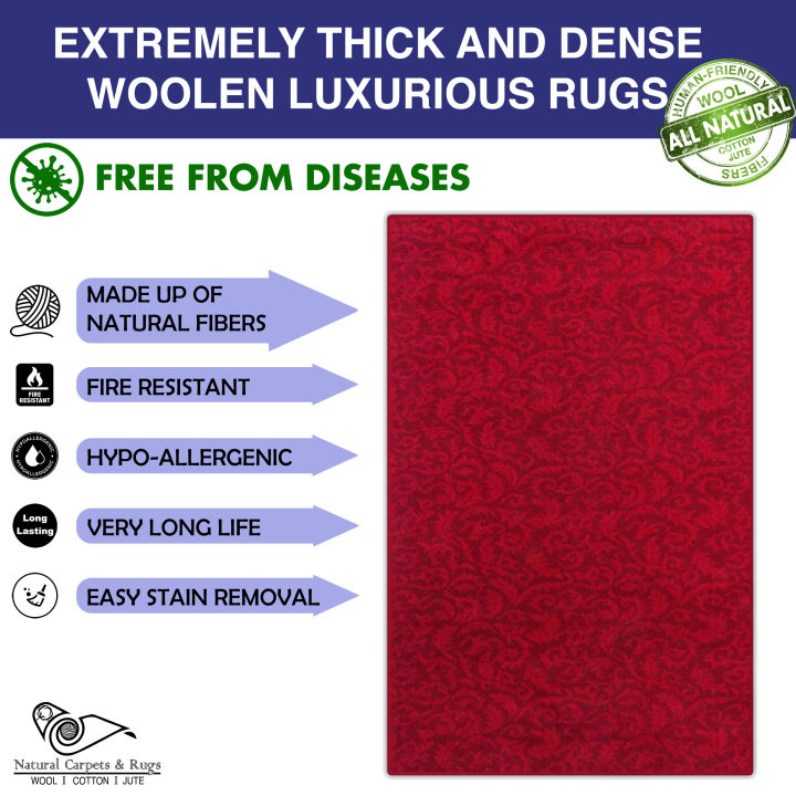 Natural Woolen Carpets and  Rugs made of pure Wool Dimensions 99 cm x 152 cm