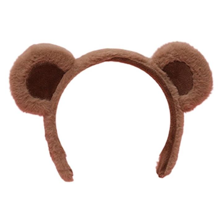 【ETOP】Lolita Plush Hair Hoop Animal Bear Ears Headwear Furry Headband Cute Headpiece Anime Fancy Dress Cosplay Accessories