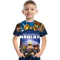 ROBLOX （3-13 Years Old） Kids Fashion T-Shirt Boys Daily Short Sleeve Shirts Baby Casual Tops Games Adventure Summer Clothes. 