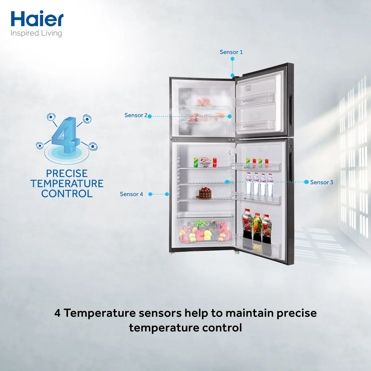 red glass door fridge