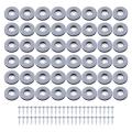 48Pcs Furniture Gliders PTFE Easy Moving Sliders with Screw Floor Protector for Tiled Hardwood Floors(25Mm Round). 