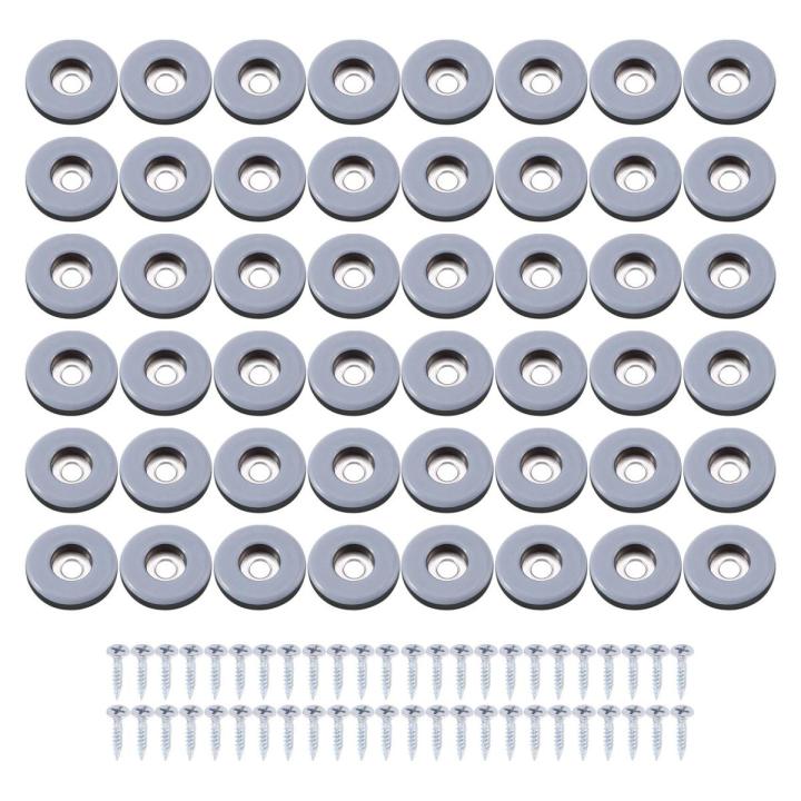 48Pcs Furniture Gliders PTFE Easy Moving Sliders with Screw Floor Protector for Tiled Hardwood Floors(25Mm Round)