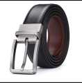 Premium quality reversible mens leather belt two in one black and brown. 