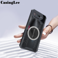 For Asus Rog Phone 6 Pro case Hard Clear Transparent Shockproof Car Holder Adsorb Hollow Out Ring Back Cover For Asus Rog 6 Pro Back cover Phone Cases. 