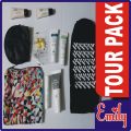 EMILY 10 IN 1 TOUR PACK FOR TRAVELERS, TRAVELING KIT, IMPORTED EYE MASK, SLEEPING MASK, EAR PLUGS, SOCKS PAIR, HAND CREAM, DAY CREAM, BODY LOTION, HAND SANITIZER, LIP BALM AND SPA RELAXING TUBE IN TRAVELING POUCH. 
