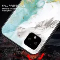 Biruiqu For Google Pixel 4 / Google Pixel 4XL Shockproof Fashion Marble Tempered Glass Back Case Cover. 